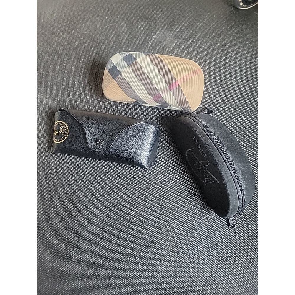 3 Glass / Sunglass Cases. Burberry, Ray Ban, Maui Jim